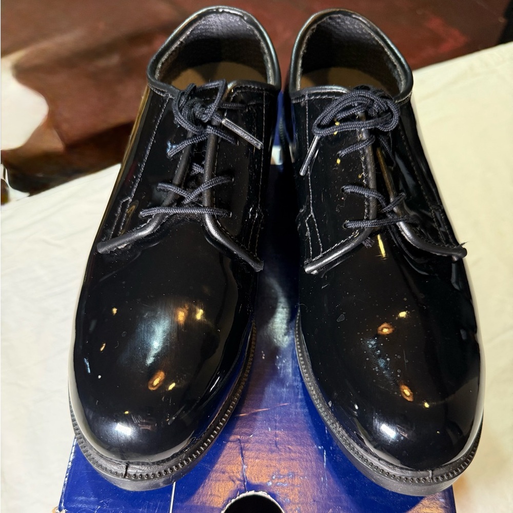Bates Black High Gloss Oxford Shoe